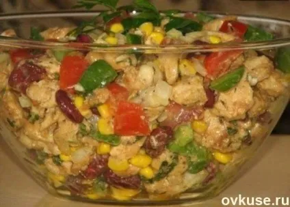 Салати з куркою - прості рецепти (порізати середніми кубиками) Салати з куркою - прості рецепти