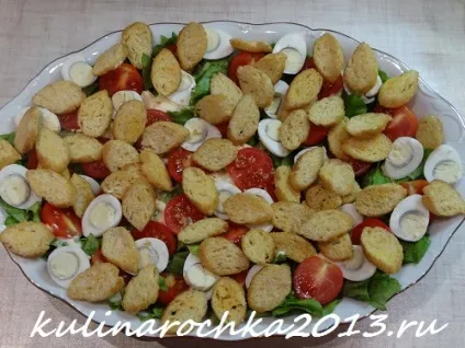 Салат цезар з куркою, беконом і сухариками - готуємо смачно, красиво і по-домашньому! (Цезар) Салат цезар з куркою, беконом і сухариками - готуємо смачно, красиво і по-домашньому!
