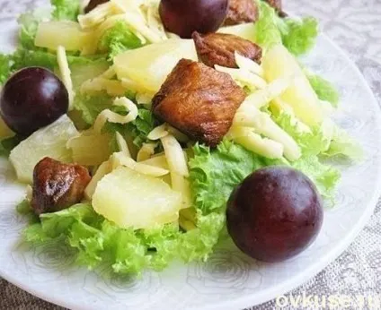 Салати з куркою - прості рецепти (нарізати великими кубиками) Салати з куркою - прості рецепти