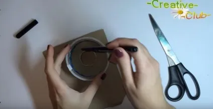 Капелюшок з картону і тканини своїми руками (кільце картонної основи) Капелюшок з картону і тканини своїми руками