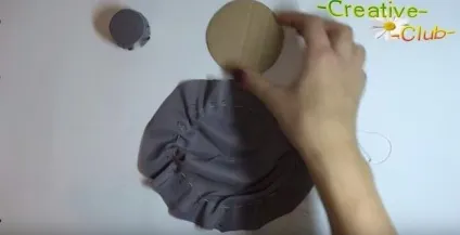 Капелюшок з картону і тканини своїми руками (кільце картонної основи) Капелюшок з картону і тканини своїми руками