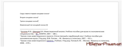 Створення списку літератури в ms word за допомогою виносок (msword) Створення списку літератури в ms word за допомогою виносок