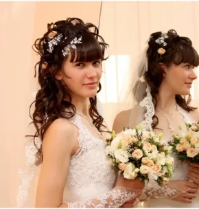 Весільна зачіска для капловухих, модні стрижки 2013 - фото