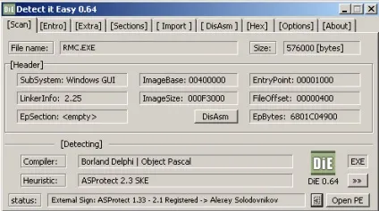 Розпакування asprotect 2