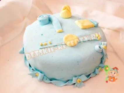Торт на 1 рік хлопчикові своїми руками з мастики - рецепт з фото, дитячі рецепти, страви (торт на 1 рік хлопчикові своїми руками з мастики рецепт з фото) Торт на 1 рік хлопчикові своїми руками з мастики - рецепт з фото, дитячі рецепти, страви