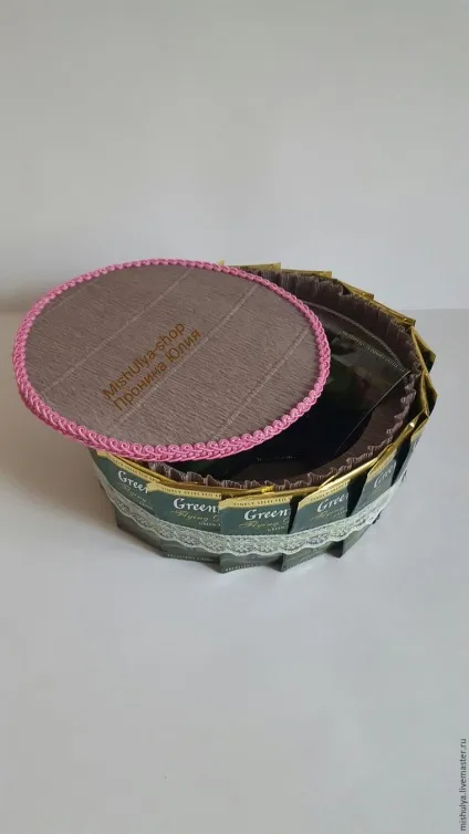 Торт-шкатулка з чаю і цукерок - ярмарок майстрів - ручна робота, handmade