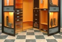 Кутова гардеробна шафа в спальні, фото дизайну кімнати, системи і куточки, проекти для маленьких (спальні) Кутова гардеробна шафа в спальні, фото дизайну кімнати, системи і куточки, проекти для маленьких