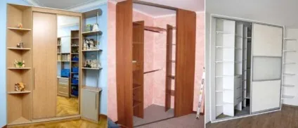 Кутовий шафа купе види, розміри, планування, фото