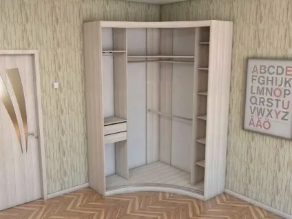 Кутовий шафа купе види, розміри, планування, фото