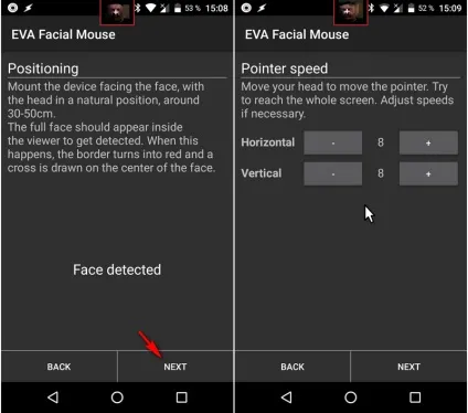 Управляємо android планшетом, смартфоном на інший пристрій без рук, одними рухами голови,