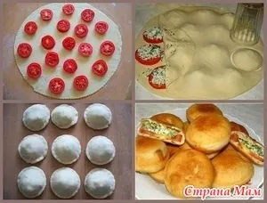Xрустящая «бомба» (пиріжки з помідорами і сиром) - країна мам (пиріжки) Xрустящая «бомба» (пиріжки з помідорами і сиром) - країна мам
