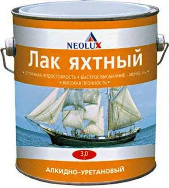 Яхтний лак для внутрішніх і зовнішніх робіт по дереву (зовнішніх) Яхтний лак для внутрішніх і зовнішніх робіт по дереву