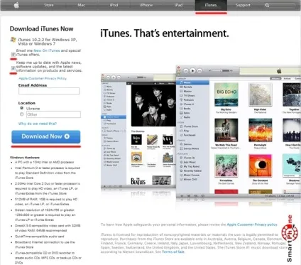 Реєстрація в itunes на пк