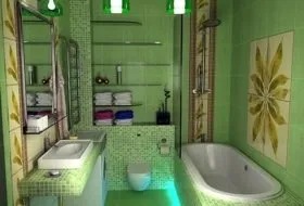 Зелена ванна кімната фото-галерея, приклади дизайну (дизайну) Зелена ванна кімната фото-галерея, приклади дизайну
