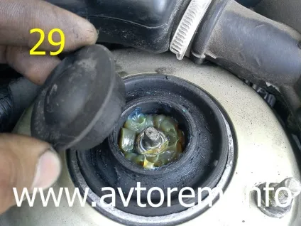 Заміна верхньої опори передньої амортизаційної стійки на автомобілях daewoo lanos, daewoo nexia, (верхня опора ланос) Заміна верхньої опори передньої амортизаційної стійки на автомобілях daewoo lanos, daewoo nexia,