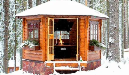Альтанка з каміном (пічної комплекс) на дачі