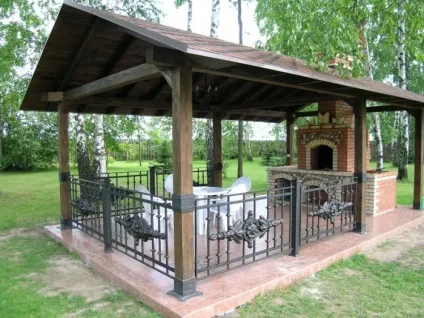 Альтанка з каміном фото (власників заміських ділянок) Альтанка з каміном фото