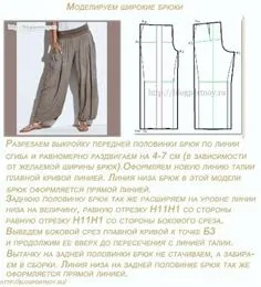 Штани в стилі бохо своїми руками, викрійки (стилі) Штани в стилі бохо своїми руками, викрійки