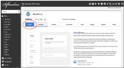 Cpanel установка wordpress