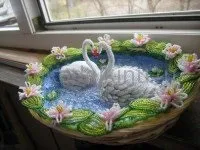 Робимо лебедів з бісеру