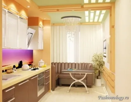 Дизайн маленької кухні з балконом, інтер'єр, фото, відео (кухні) Дизайн маленької кухні з балконом, інтер'єр, фото, відео