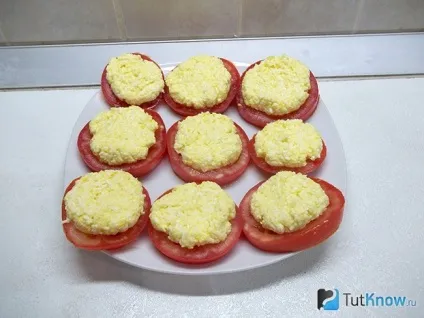 Рецепт часникова закуска з помідорів і сиру (помідорів) Рецепт часникова закуска з помідорів і сиру