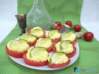 Рецепт часникова закуска з помідорів і сиру (помідорів) Рецепт часникова закуска з помідорів і сиру