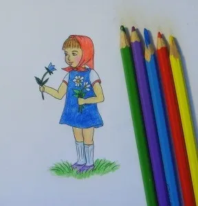 Як намалювати дівчинку, малюємо поетапно олівцем, мій малюк