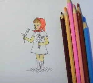 Як намалювати дівчинку, малюємо поетапно олівцем, мій малюк