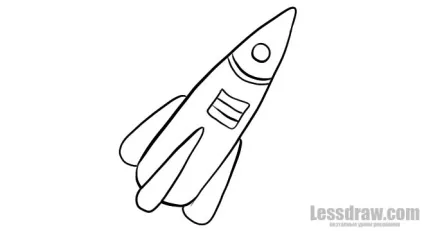 Як намалювати ракету дитині, lessdraw (намалювати) Як намалювати ракету дитині, lessdraw