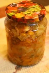 Рецепт закуски з кабачків (кабачки помідори морква цибуля) Рецепт закуски з кабачків