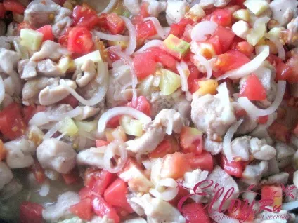 Рецепт м'яса (смажене з цибулею і помідорами), ellvy (м'ясо) Рецепт м'яса (смажене з цибулею і помідорами), ellvy