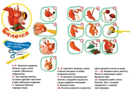 Як зліпити білку з пластиліну (зліпити білку пластиліну) Як зліпити білку з пластиліну