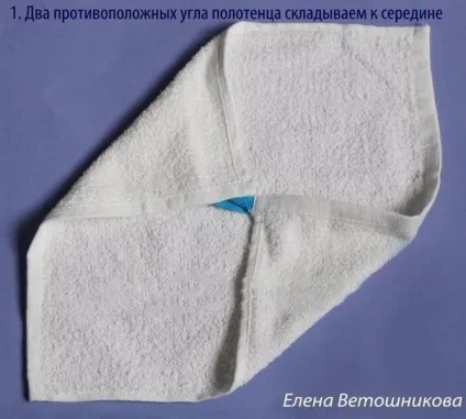 Як зробити зайця з рушника 1 (рушники) Як зробити зайця з рушника 1