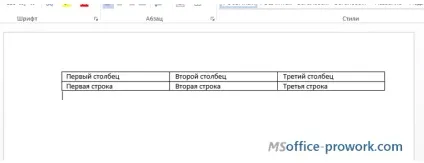 Як створити таблицю в ms word