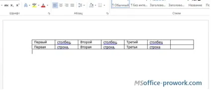 Як створити таблицю в ms word