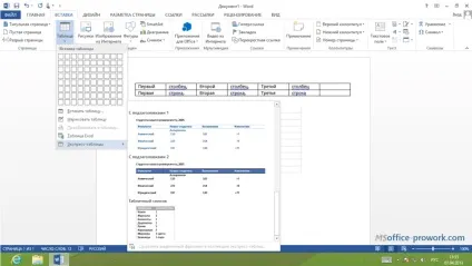 Як створити таблицю в ms word