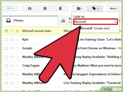 Як створити папку в gmail
