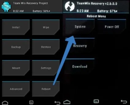 Як вийти з меню recovery android android 1