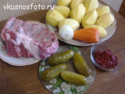 Картопля з огірками, смачно з фото (картопля з огірками) Картопля з огірками, смачно з фото