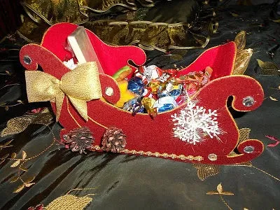 Цукерниця санки Діда Мороза - ярмарок майстрів - ручна робота, handmade