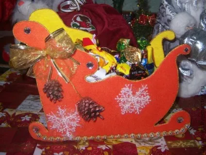 Цукерниця санки Діда Мороза - ярмарок майстрів - ручна робота, handmade
