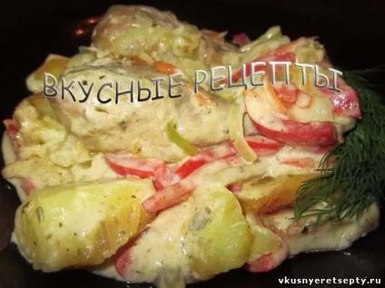 Курка з картоплею в сметані - рецепт з фото, смачні рецепти (сметані) Курка з картоплею в сметані - рецепт з фото, смачні рецепти