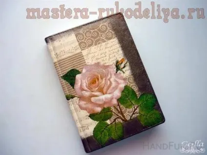 Майстер-клас з декупажу на шкірі щоденник (шарами акрилового лаку) Майстер-клас з декупажу на шкірі щоденник