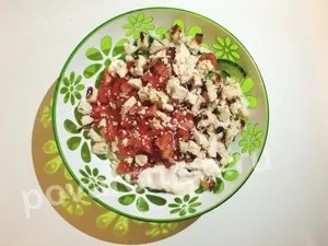 Овочевий салат з куркою і натуральним йогуртом, рецепт салату з куркою і йогуртом (салат з куркою) Овочевий салат з куркою і натуральним йогуртом, рецепт салату з куркою і йогуртом