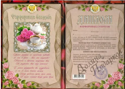 Поздоровлення з порцелянової весіллям батьків (весіллям) Поздоровлення з порцелянової весіллям батьків