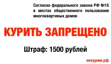 Розміри штрафу за куріння в під'їзді житлового будинку (під'їзді) Розміри штрафу за куріння в під'їзді житлового будинку