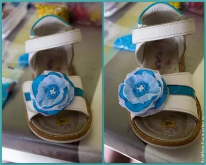 Ремонт босоніжок - ярмарок майстрів - ручна робота, handmade (квіти з тканини) Ремонт босоніжок - ярмарок майстрів - ручна робота, handmade