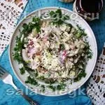 Салат з черрі, огірками і сухариками (сухариками) Салат з черрі, огірками і сухариками