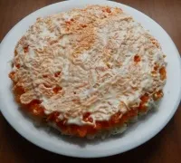 Салат - мімоза - з картоплею і твердим сиром фото рецепт приготування (картоплею) Салат - мімоза - з картоплею і твердим сиром фото рецепт приготування